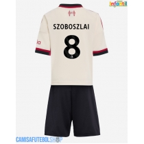 Camisa de time de futebol Liverpool Dominik Szoboszlai #8 Replicas 2º Equipamento Infantil 2025-26 Manga Curta (+ Calças curtas)